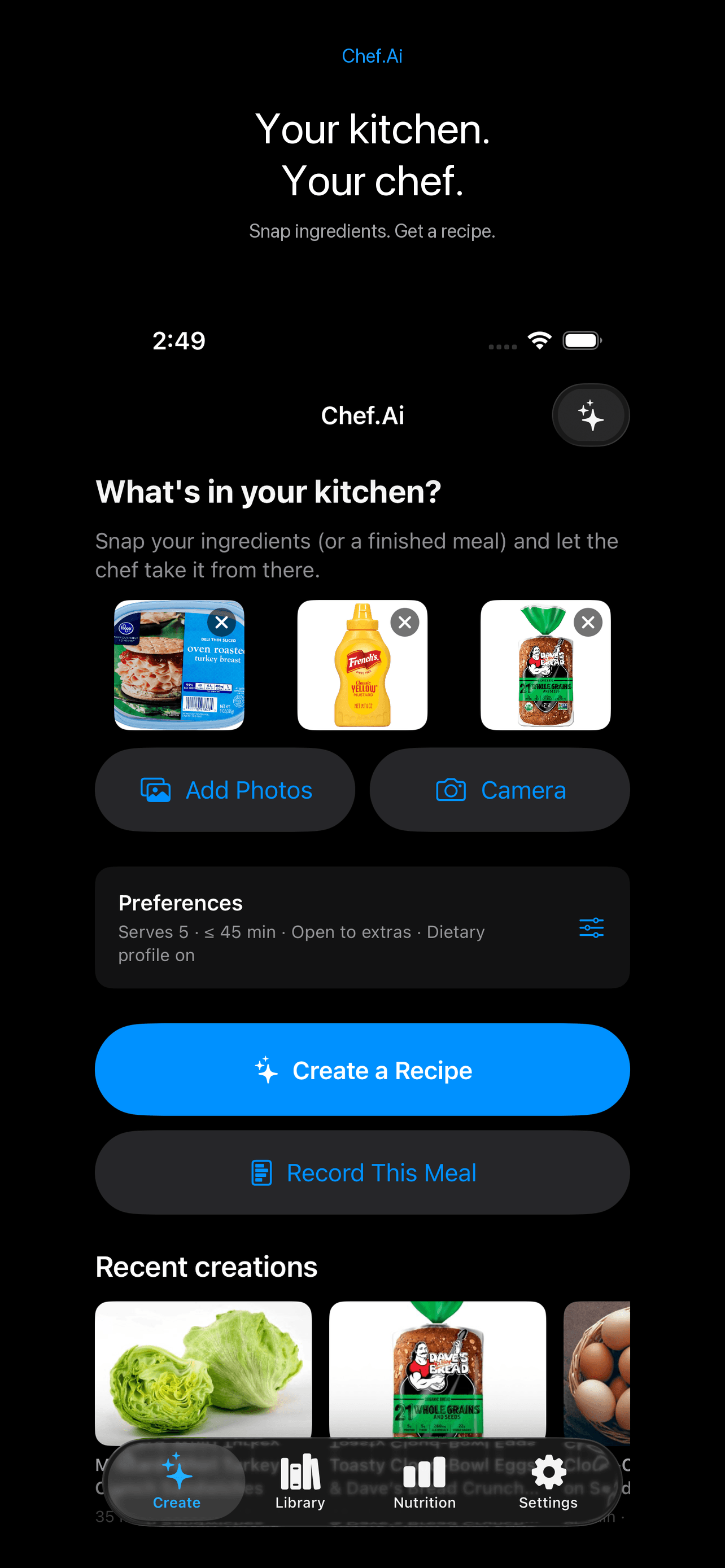 Chef.AI - Ingredient Scanner screenshot 1