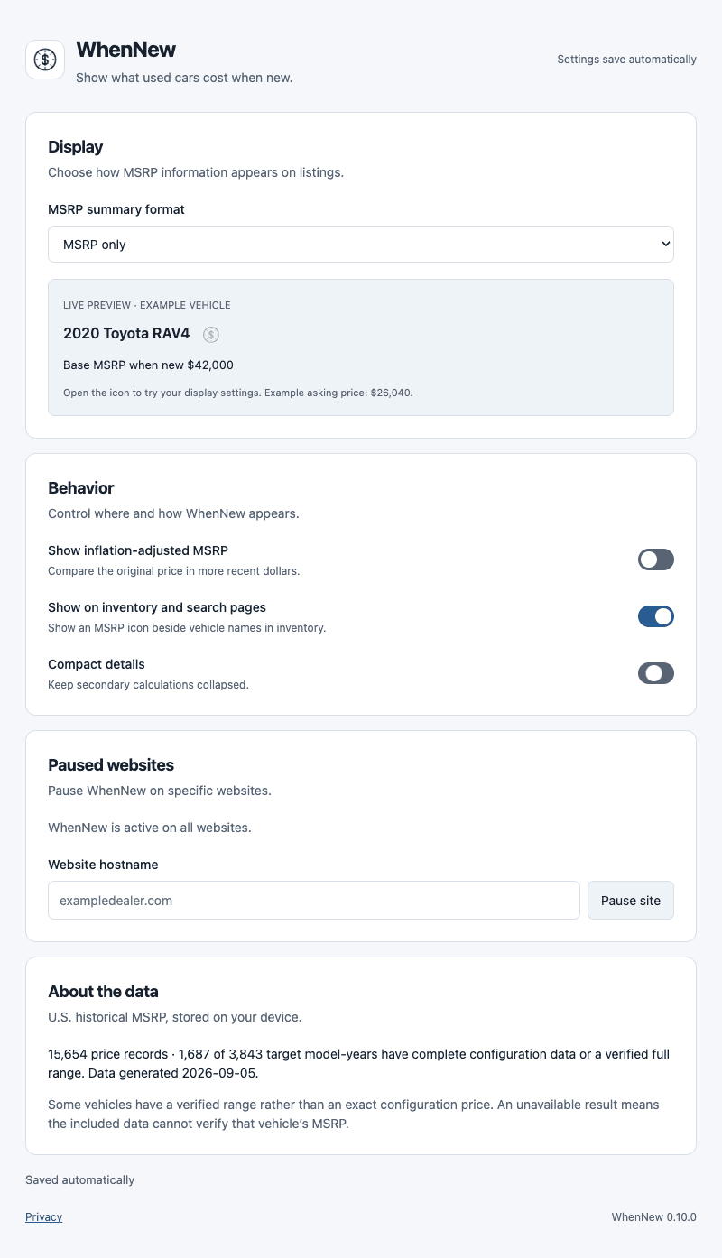 WhenNew screenshot 3